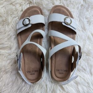 Earth Origins, Belder Beck Sandals, White Blanc, Size 7.5